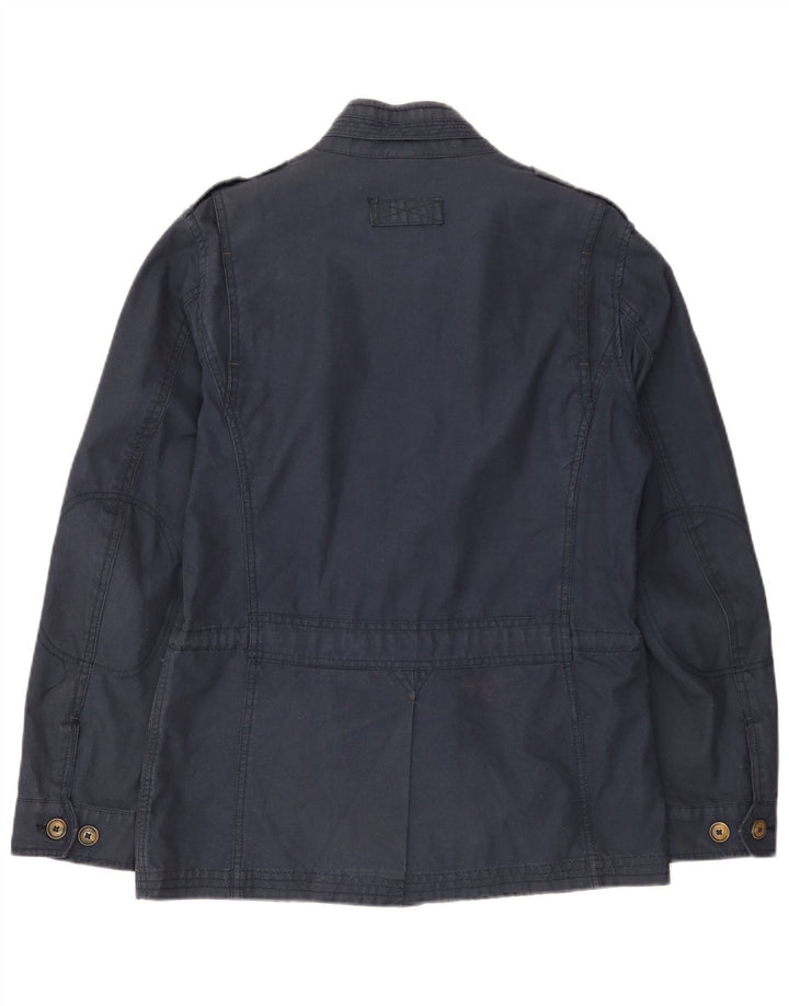 MASSIMO DUTTI Giacca militare da uomo UK 36 Small Blu Navy