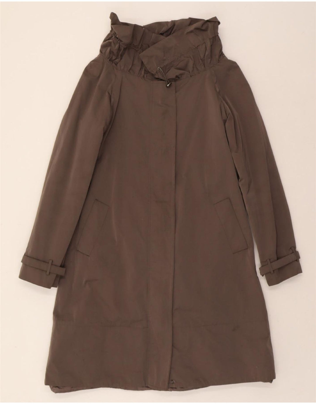 CERRUTI 1881 Womens Overcoat IT 42 Medium Brown Polyester Vintage Cerruti 1881 and Second-Hand Cerruti 1881 from Messina Hembry 