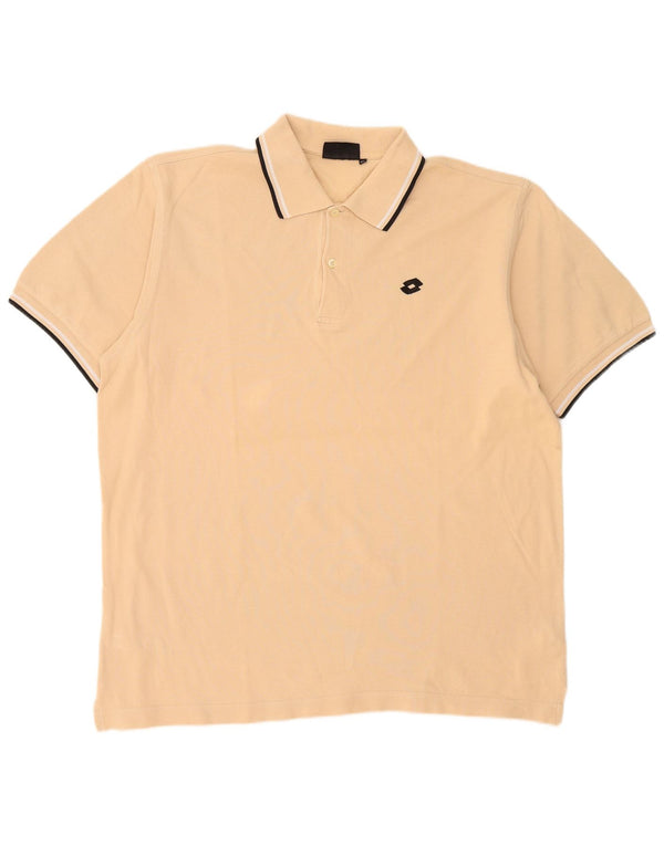 Polo da uomo Lotto 2XL in cotone beige