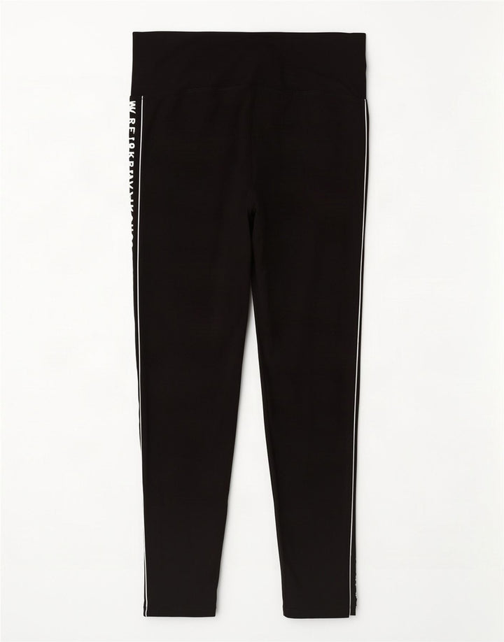 Leggings grafici da donna Dkny UK 14 cotone nero medio