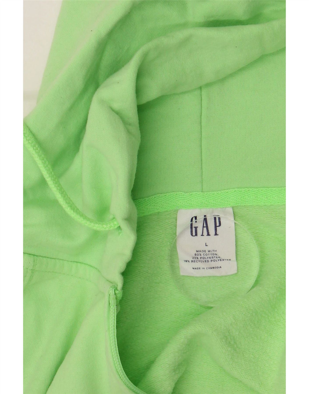 Maglione con cappuccio e zip grafica da donna GAP UK 16 grande cotone verde