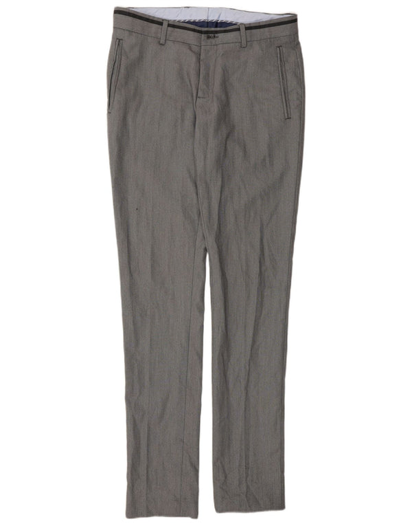 Pantaloni chino slim da uomo Zara EU 38 Medium W30 L33 Poliestere grigio