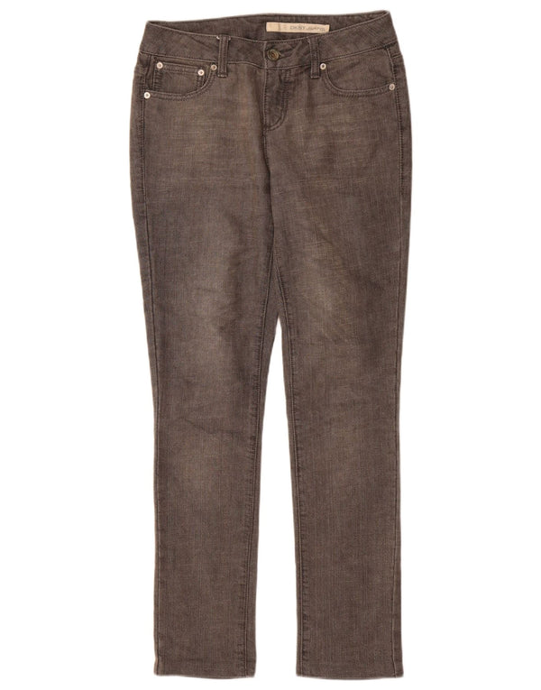 Jeans slim da donna Dkny US 4 piccoli W28 L30 cotone grigio
