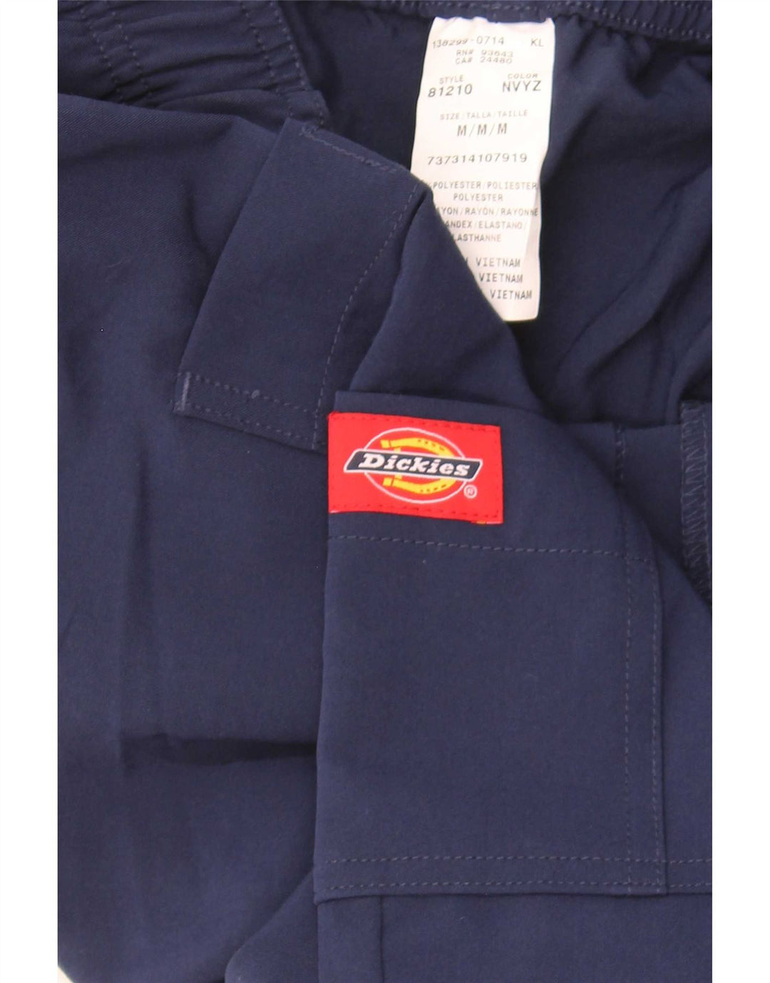 Dickies Pantaloni cargo dritti da uomo medi W30 L31 poliestere blu navy