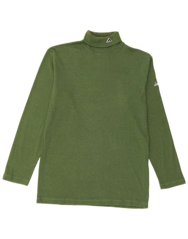 Maglione maglione da uomo a collo alto ADIDAS taglia 46/48 2XL cotone verde