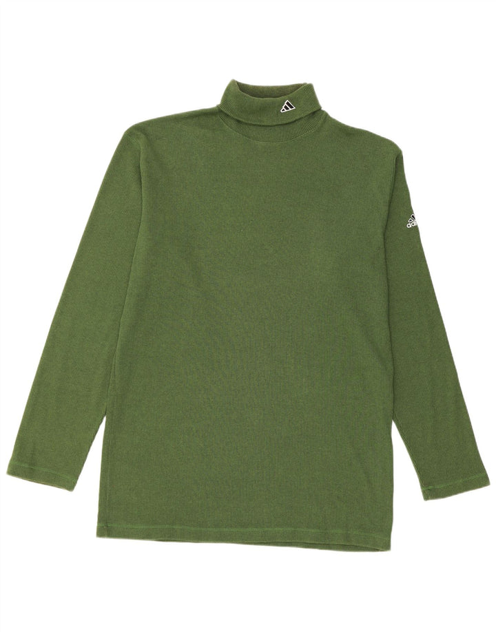 Maglione maglione da uomo a collo alto ADIDAS taglia 46/48 2XL cotone verde