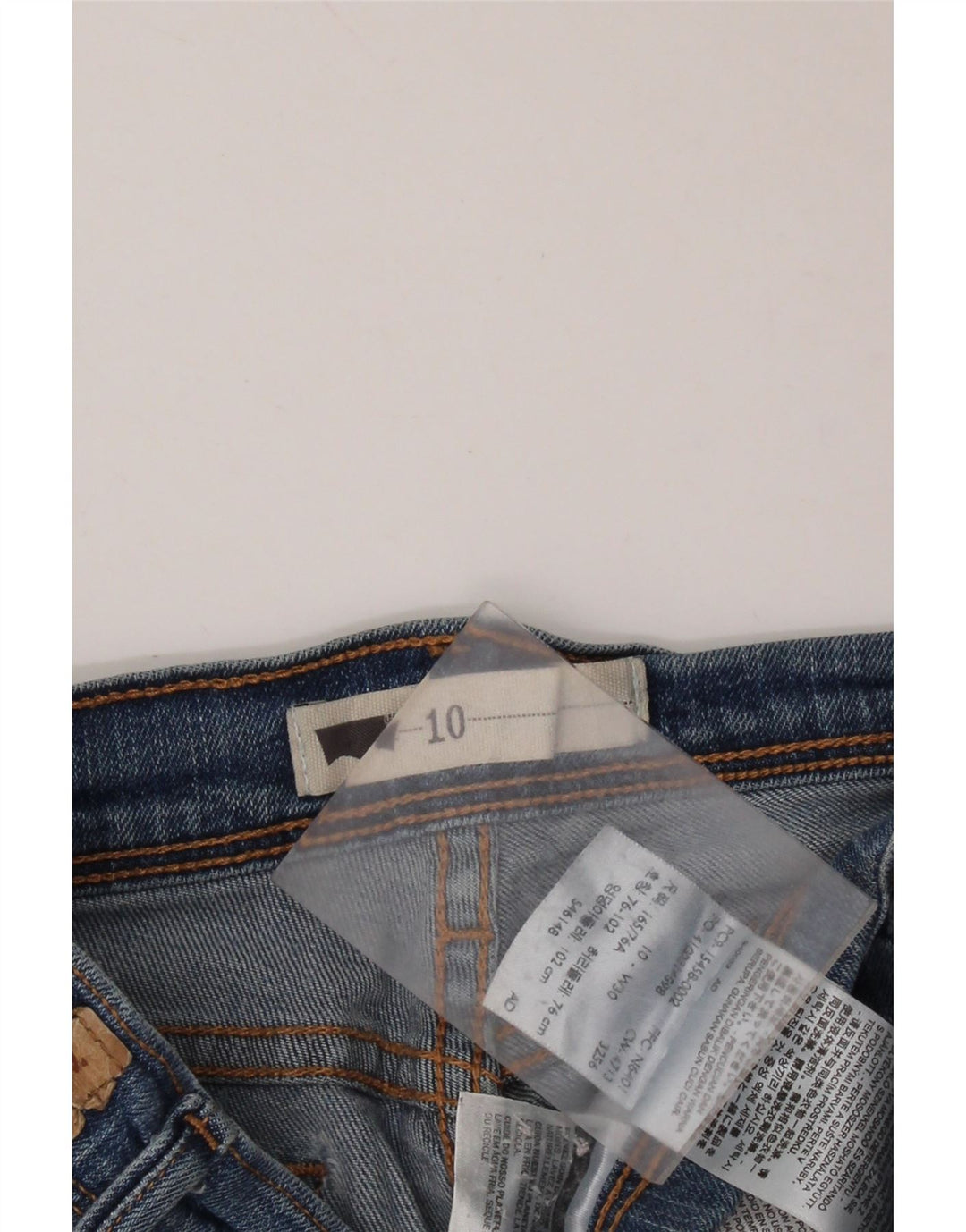 Pantaloncini di jeans a vita media da donna LEVI'S US 10 medi W30 cotone blu