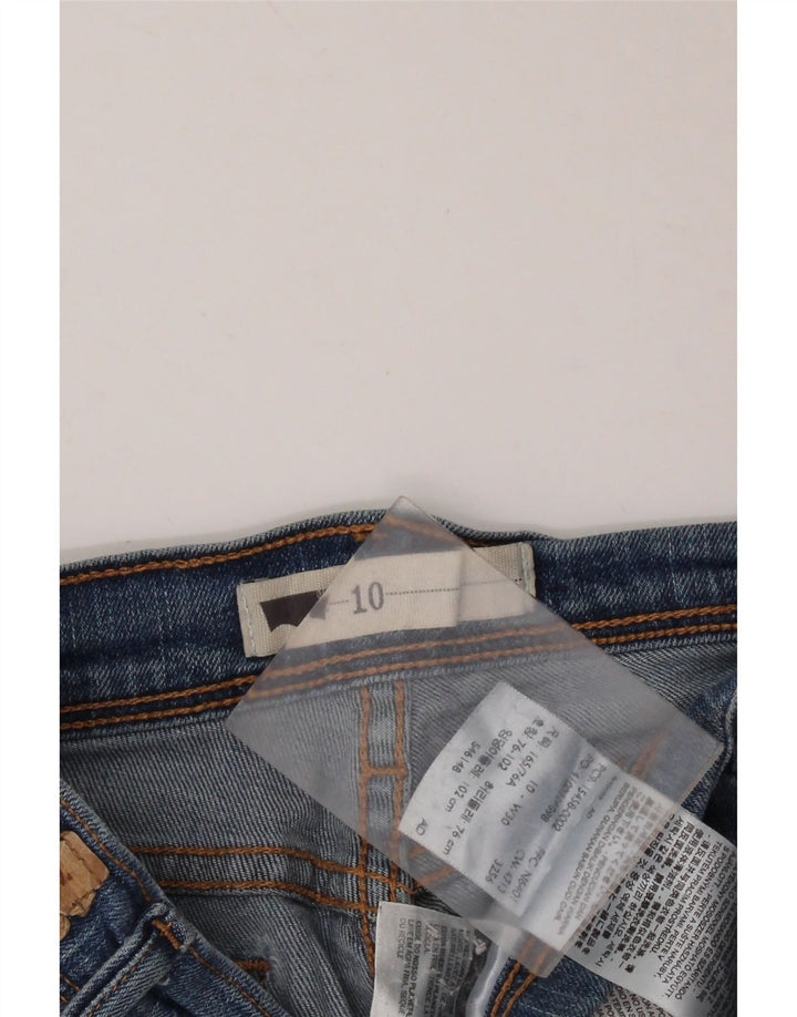 Pantaloncini di jeans a vita media da donna LEVI'S US 10 medi W30 cotone blu