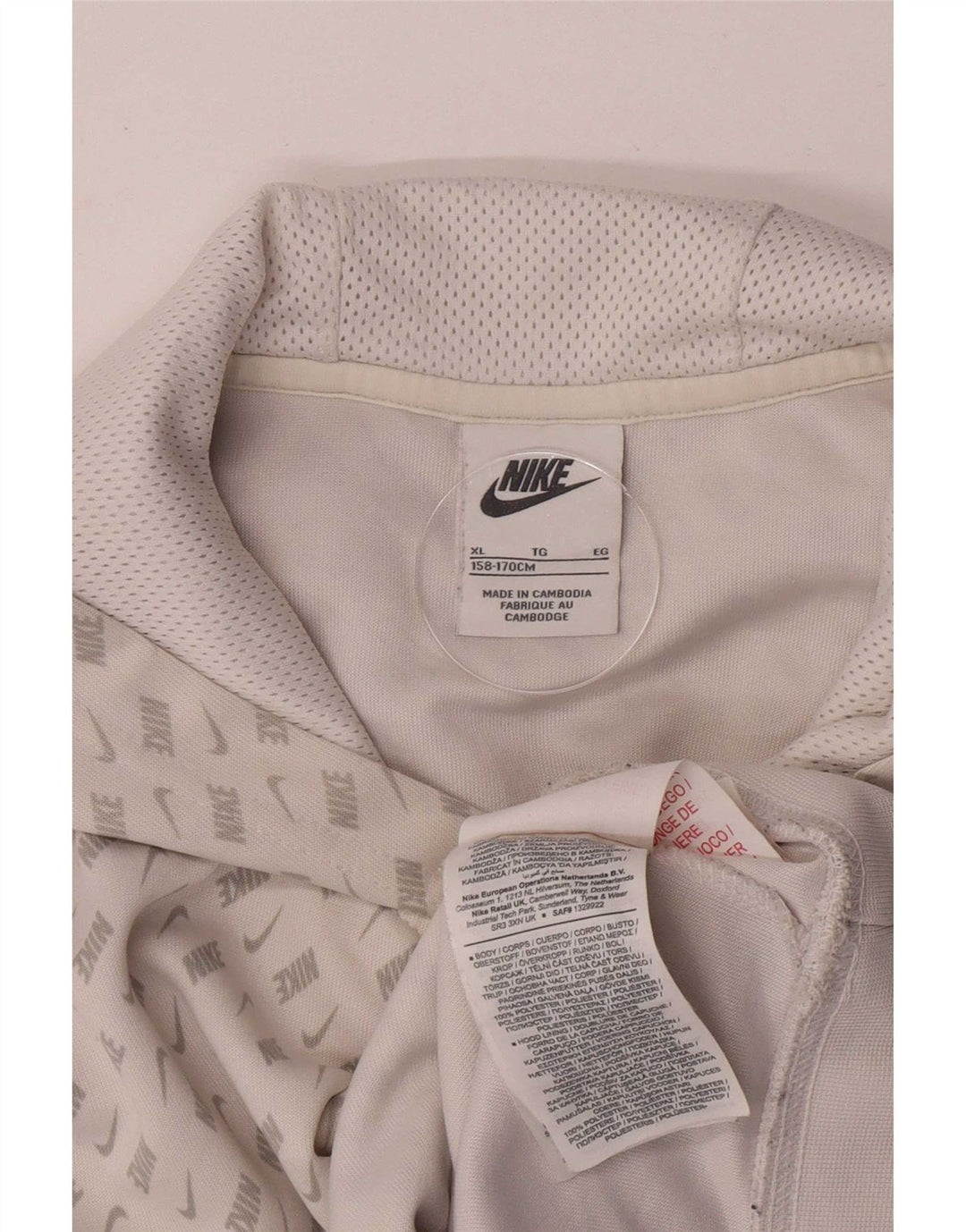 Felpa con cappuccio grafica Nike da ragazzo 13-14 anni XL poliestere bianco