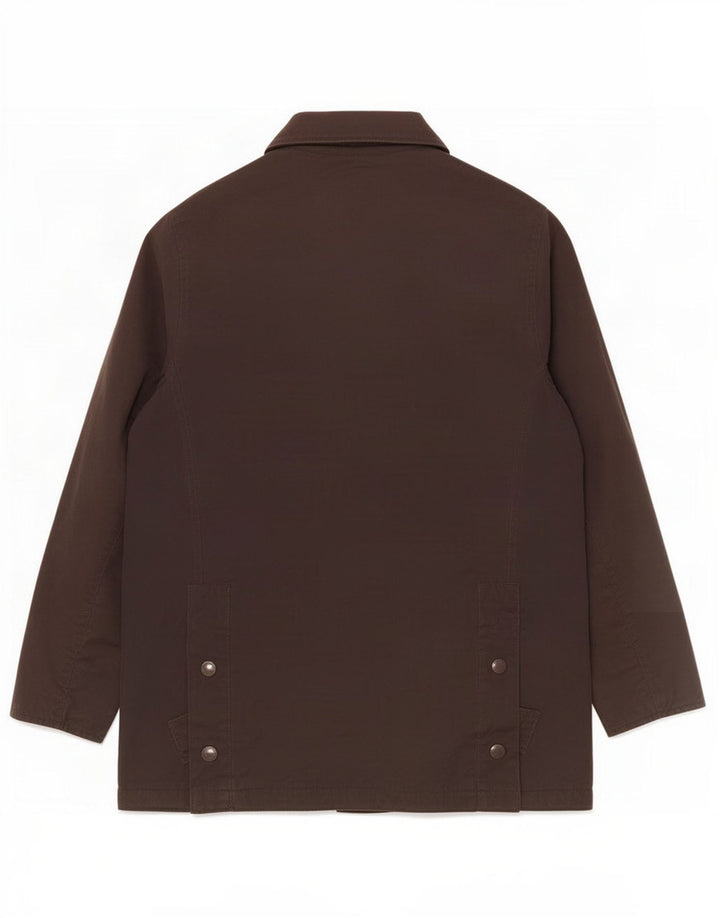 Giacca da donna in cotone cerato Barbour UK 14 grande poliestere marrone