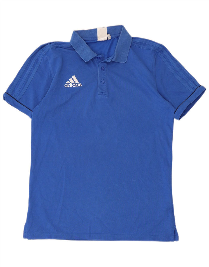 Polo Adidas Climalite da uomo di colore blu medio