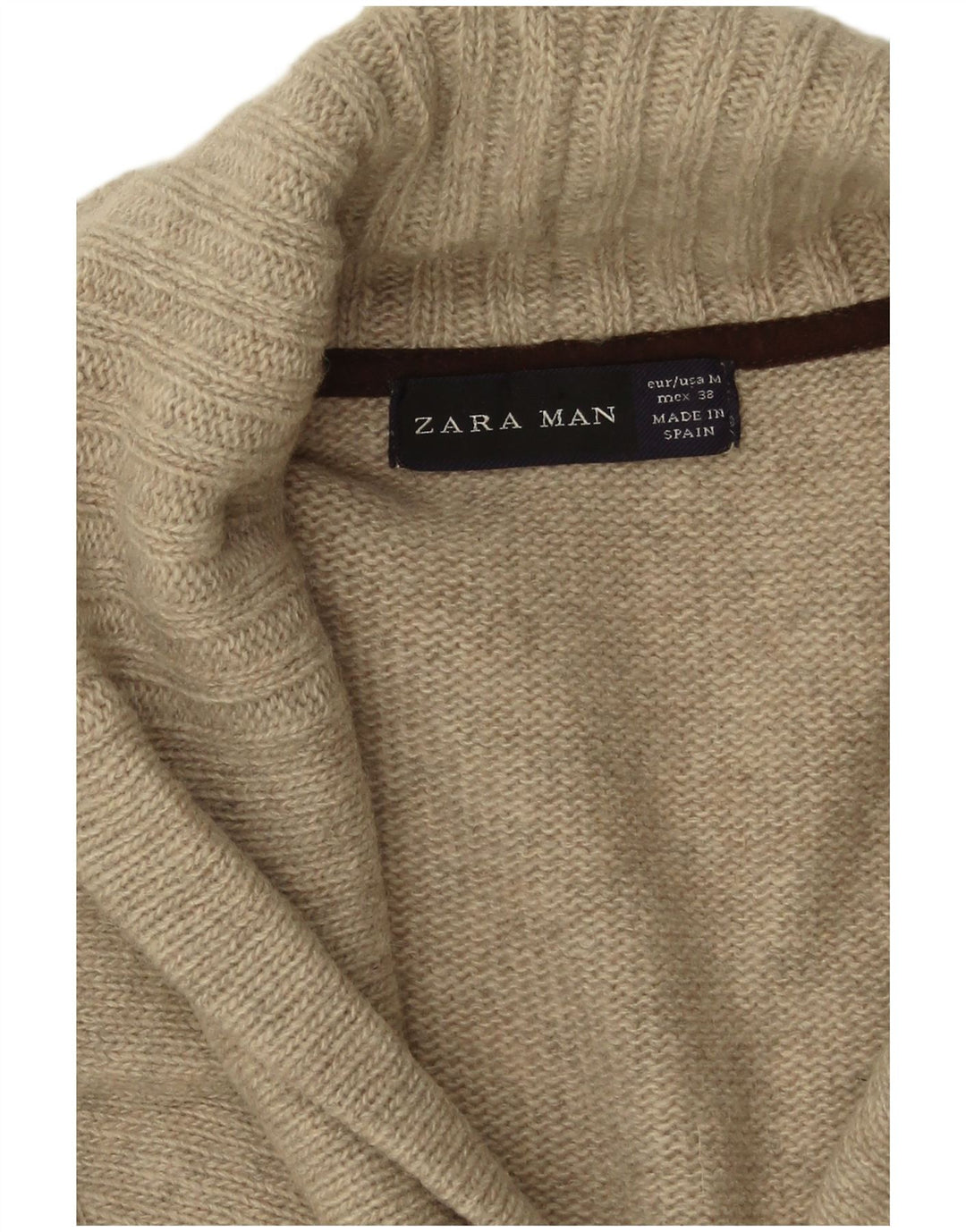 Maglione cardigan da uomo Zara in lana grigio medio