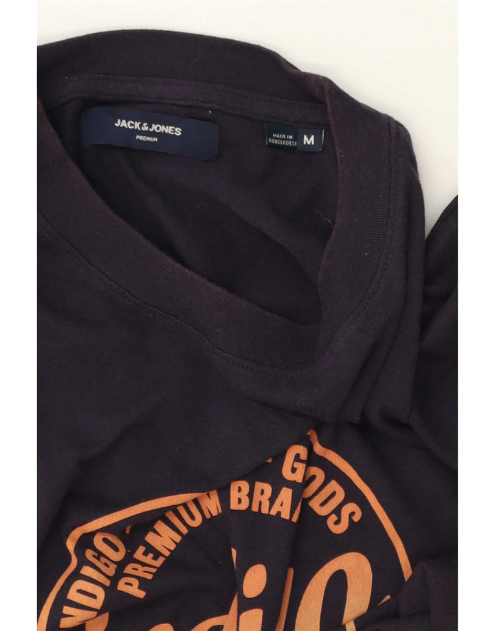 T-shirt grafica da uomo Jack & Jones Top medio blu navy