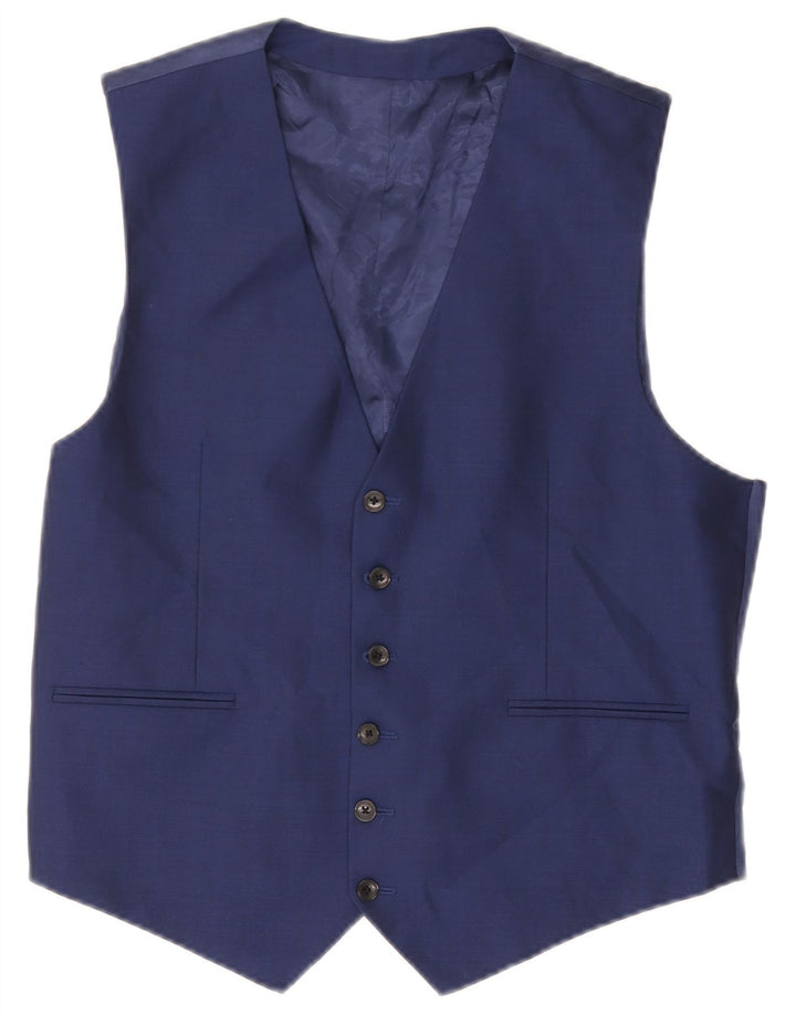 Gilet da uomo Reiss medio in lana blu navy