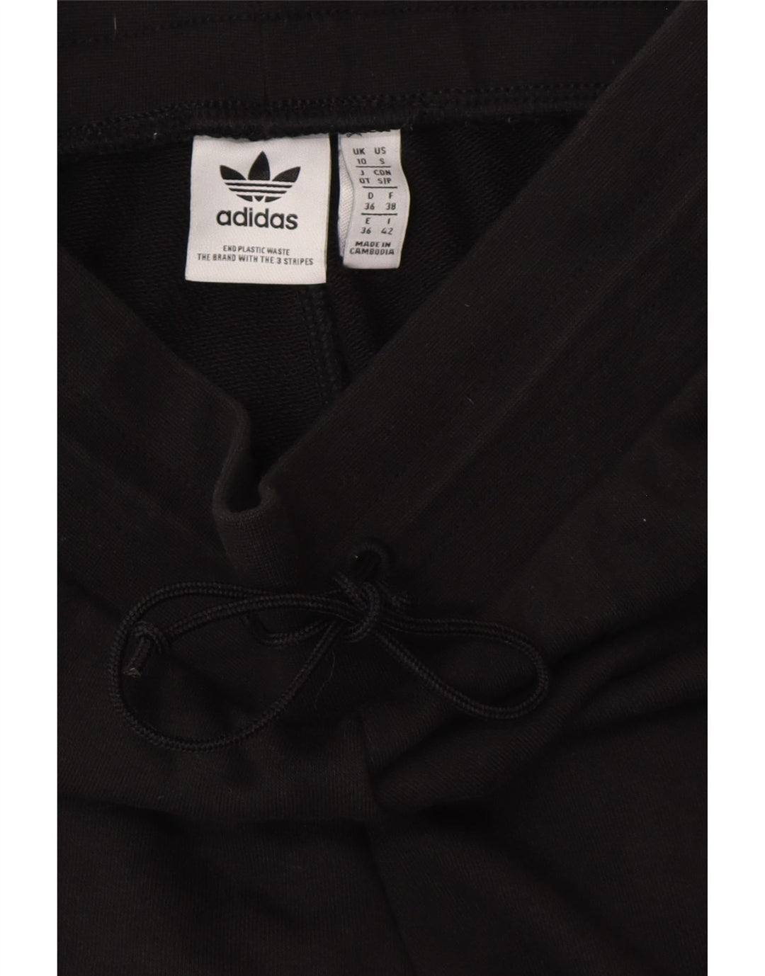 Pantaloni da tuta da donna ADIDAS Joggers UK 10 piccoli cotone nero