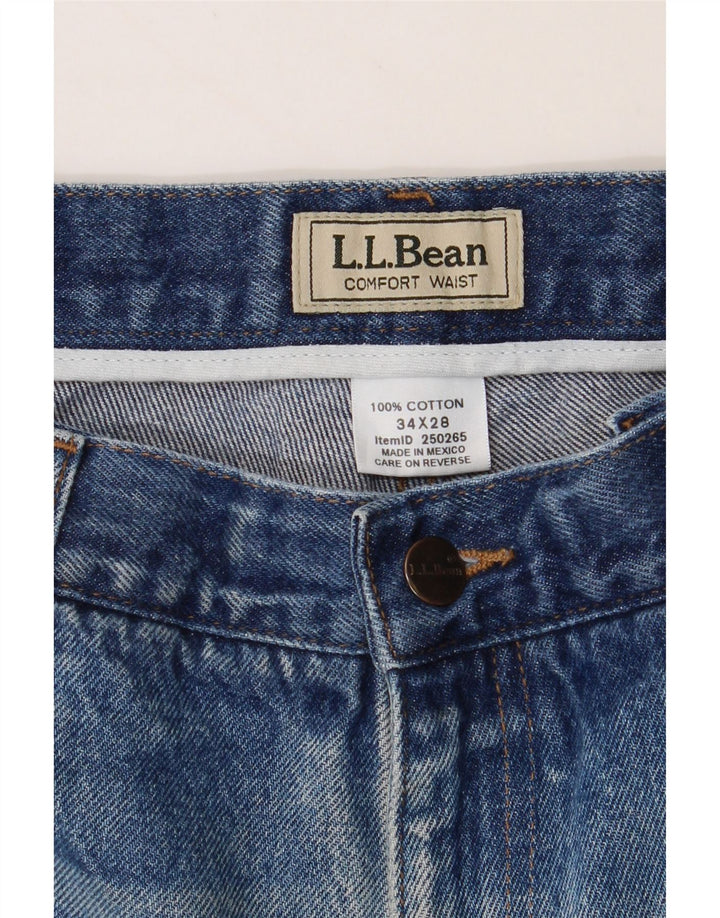 L.L.BEAN Mens Straight Jeans W34 L28 Blue Cotton Vintage L.L.Bean and Second-Hand L.L.Bean from Messina Hembry 