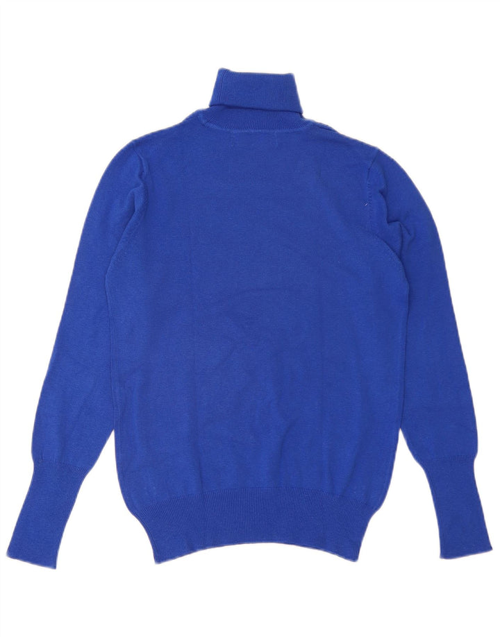 Maglione maglione collo alto da donna Zara UK 14 grande blu