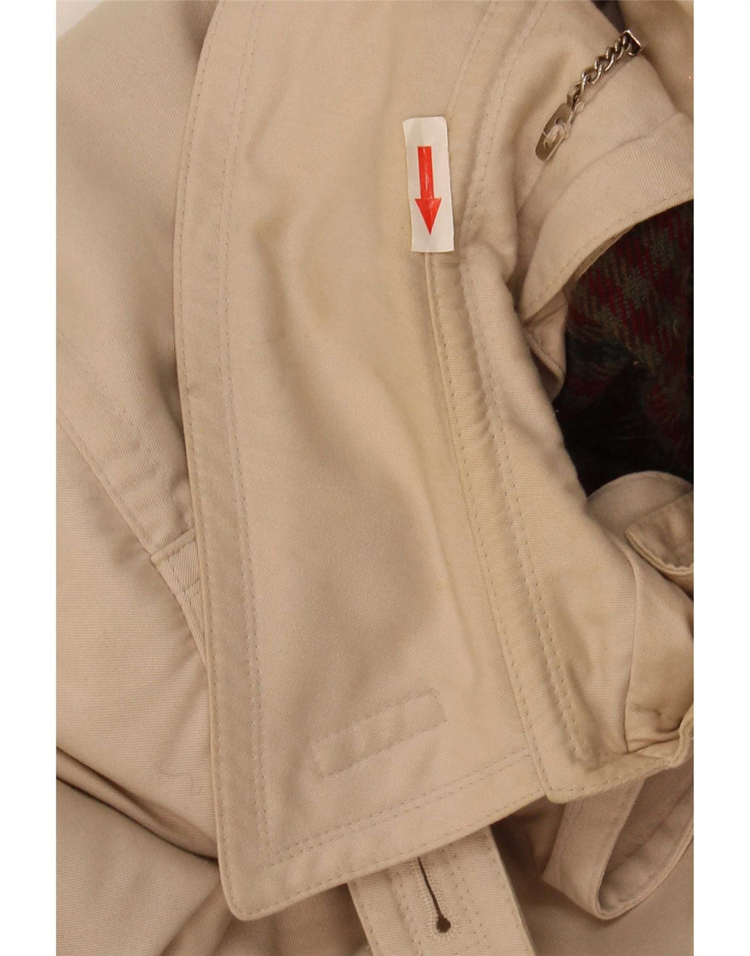 Cappotto vintage da donna UK 18 XL in acrilico beige