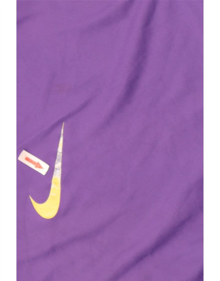 T-shirt Nike Dri Fit da uomo, top in poliestere color block viola medio