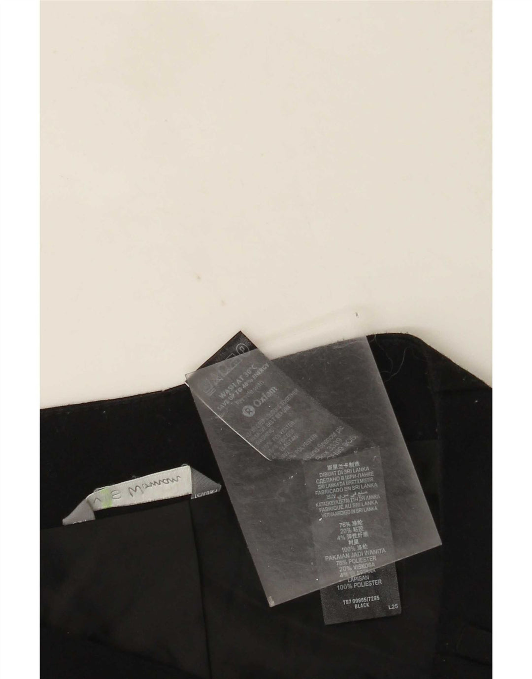 Minigonna da donna Marks & Spencer UK 12 media W30 poliestere nero