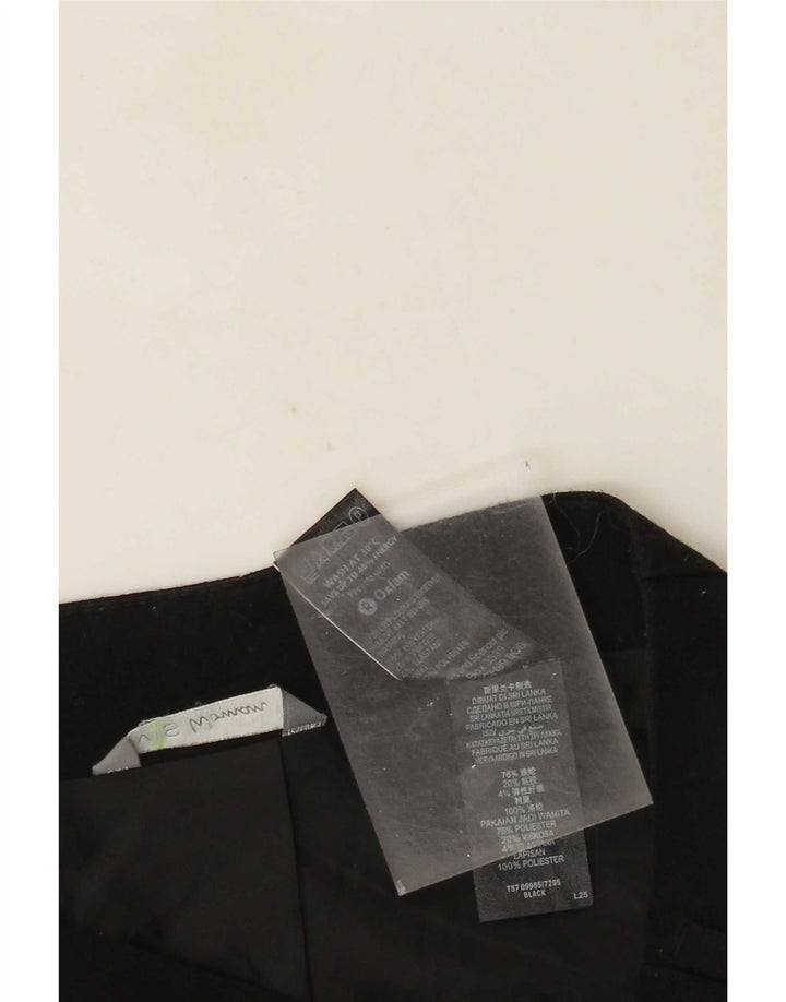 Minigonna da donna Marks & Spencer UK 12 media W30 poliestere nero