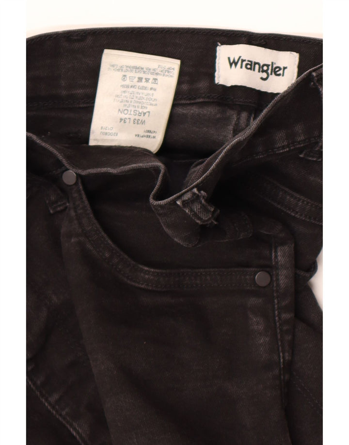 Jeans Wrangler Larston Slim da uomo W33 L34 cotone nero