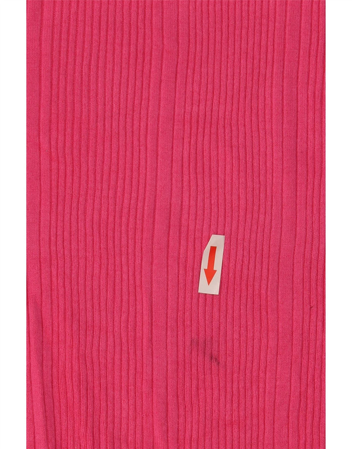 Maglione maglione girocollo da donna Marks & Spencer UK 12 Viscosa rosa medio