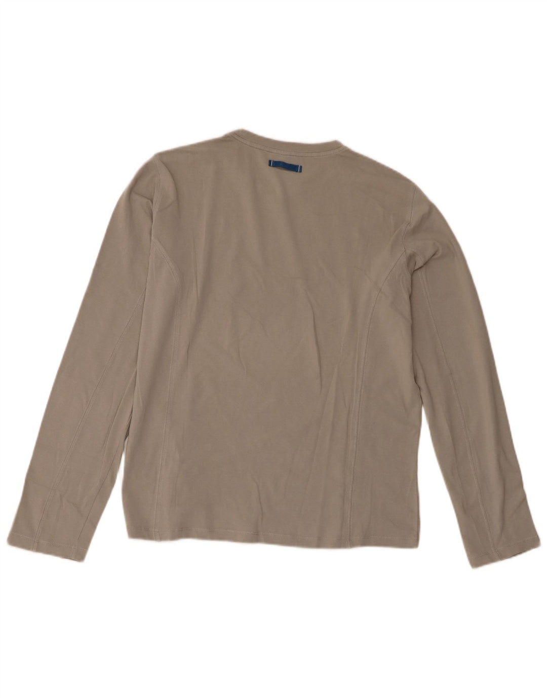 Top grafico da donna Trussardi Jeans manica lunga UK 14 Cotone grigio medio