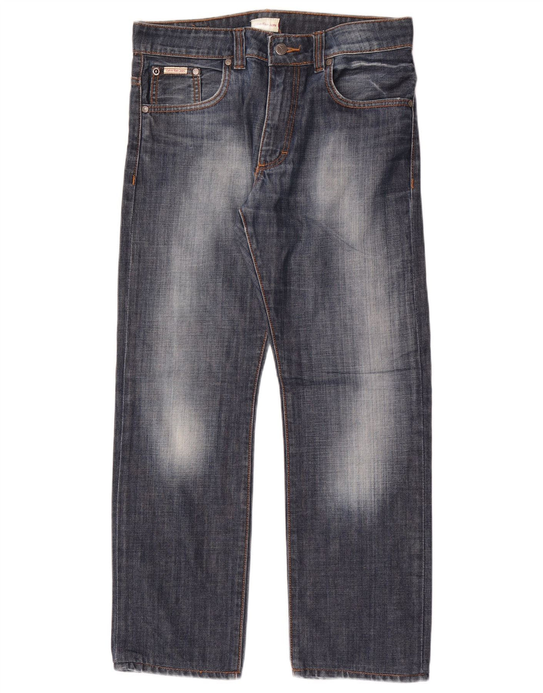 Jeans dritti da donna Calvin Klein W30 L29 cotone blu
