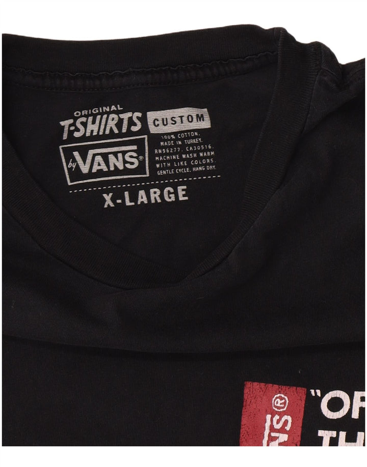 Maglietta grafica da uomo Vans XL XL in cotone nero