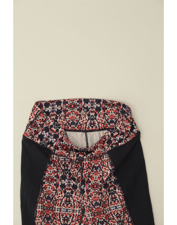 ATHLETA Womens Capri Leggings UK 14 Large  Red Floral Polyester Vintage Athleta and Second-Hand Athleta from Messina Hembry 