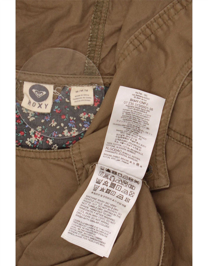 Giacca Parka con cappuccio da donna Roxy UK 14 cotone kaki medio