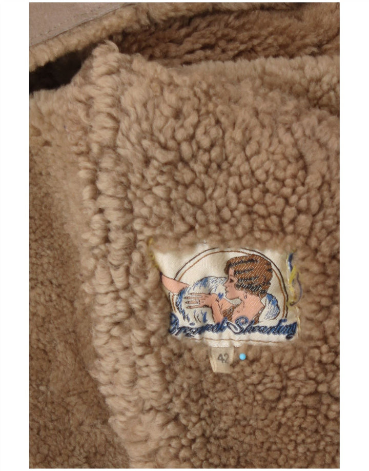 Cappotto in shearling vintage da donna IT 42 Shearling beige medio