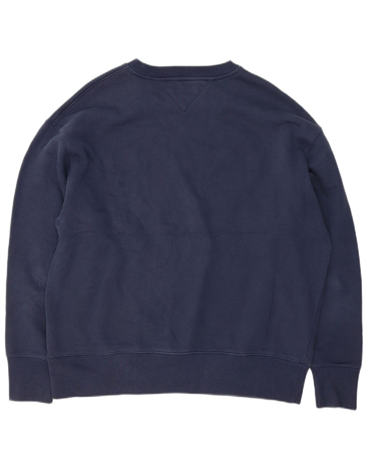 TOMMY HILFIGER Felpa da uomo Maglione 2XL Cotone blu navy