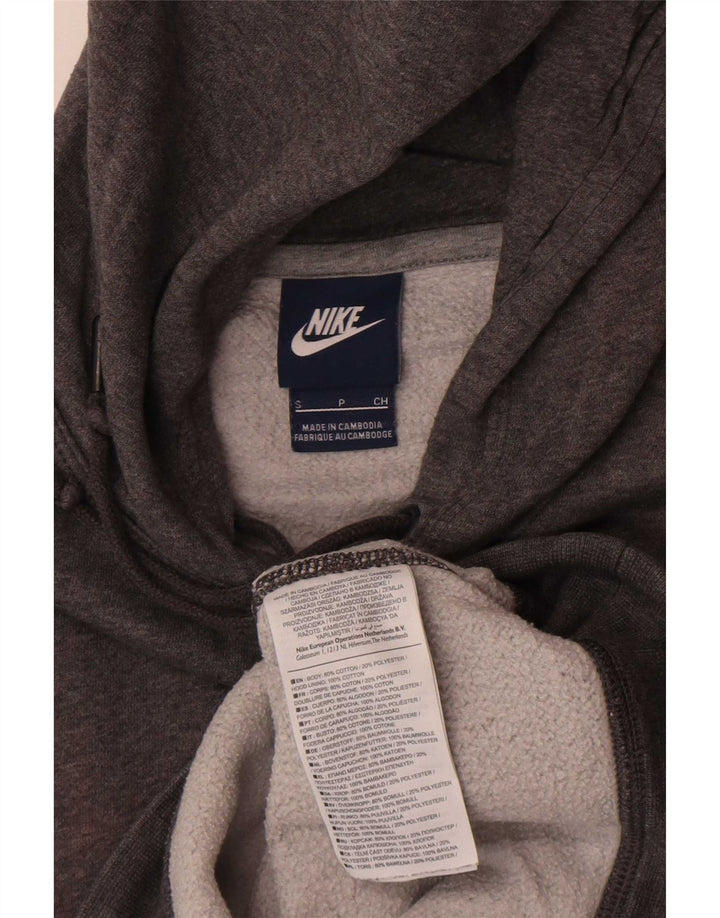Felpa con cappuccio da uomo Nike Small in cotone grigio