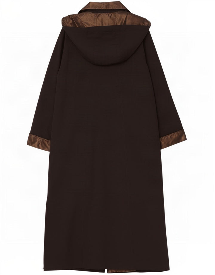 Soprabito oversize con cappuccio da donna Jacques Vert UK 10 Small Black Colourblock