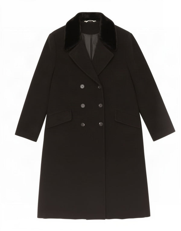 Cappotto doppiopetto da donna St. Bernard UK 18 XL Lana nera