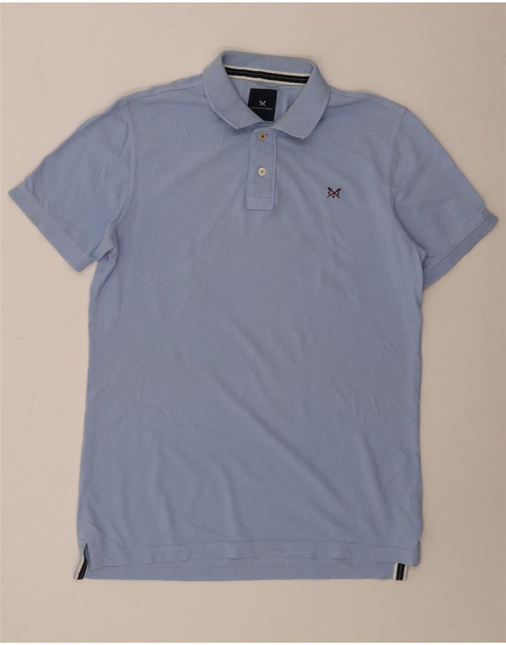 CREW CLOTHING Polo da uomo in cotone blu medio