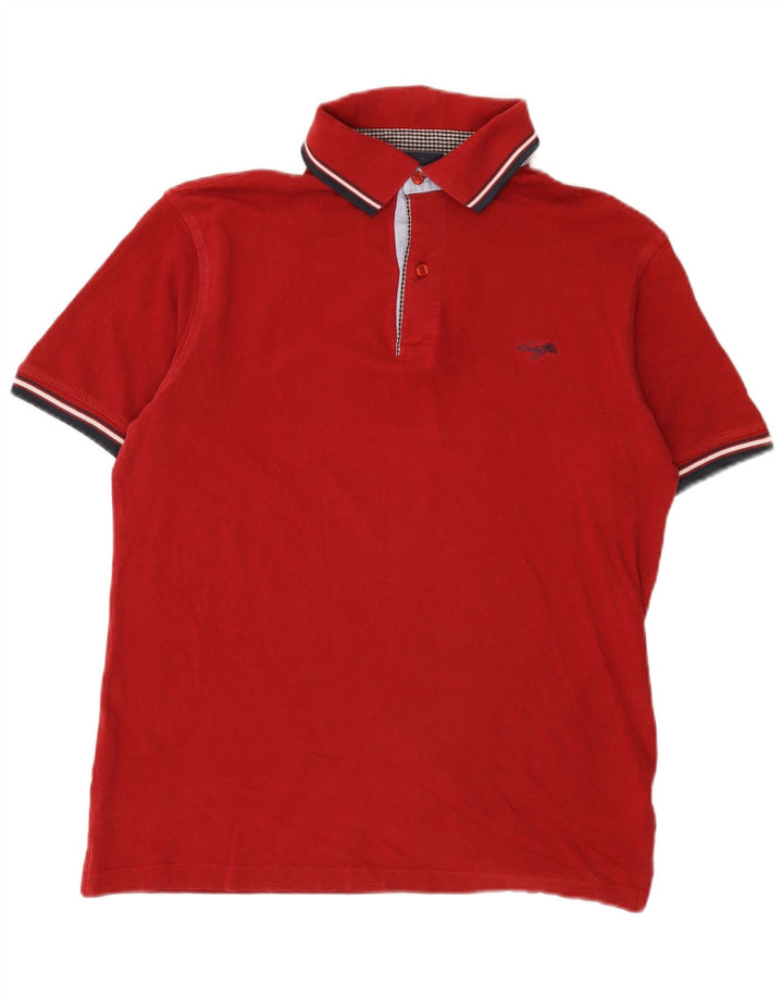 Polo da uomo Lotto in cotone a righe rosse medie