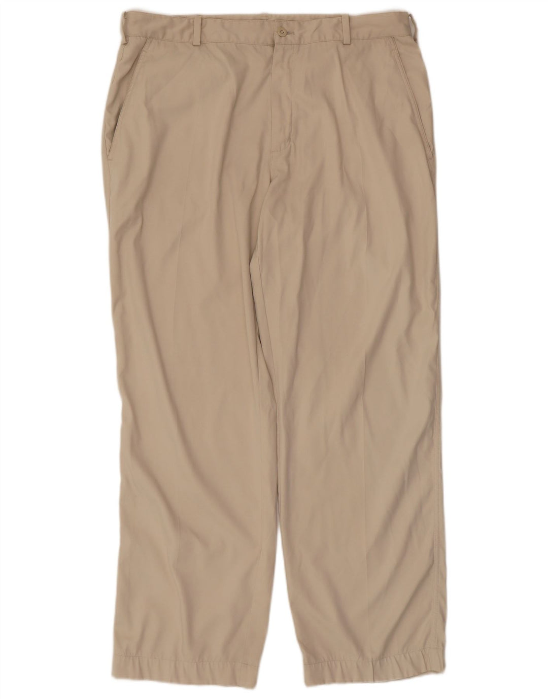 Pantaloni chino dritti da uomo NIKE W34 L30 poliestere beige