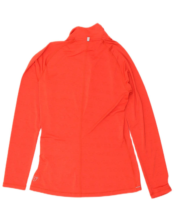 Maglia da tuta da donna Puma con zip e collo, UK 10, piccola, rossa, in poliestere