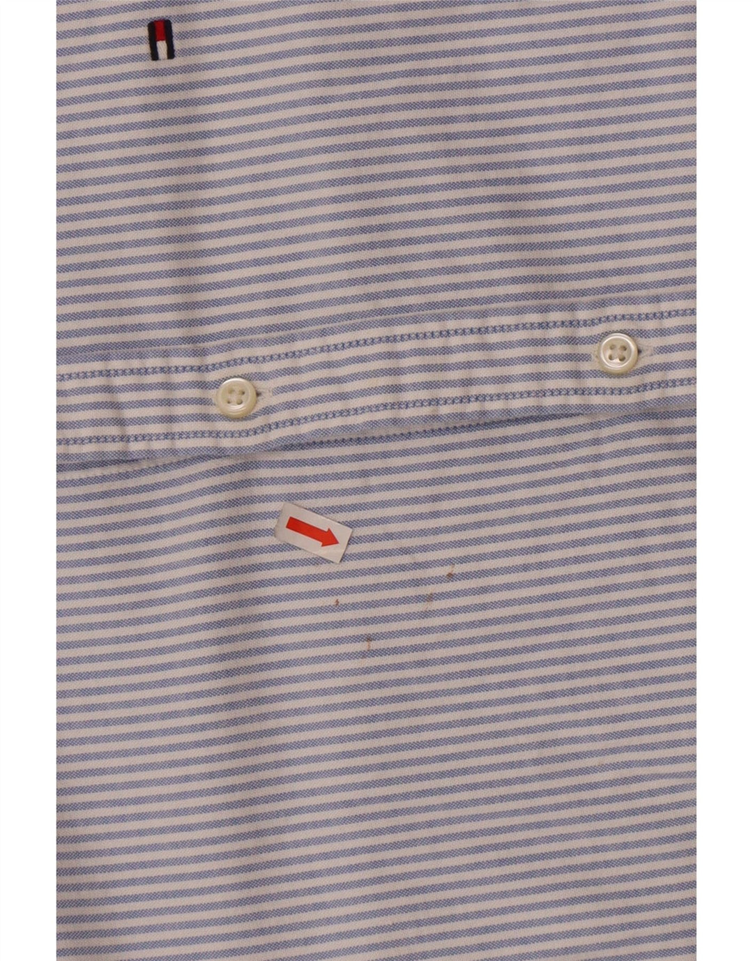 Camicia slim fit da uomo Tommy Hilfiger XL in cotone a righe blu