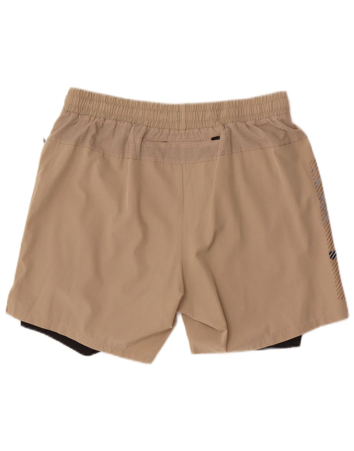 Pantaloncini sportivi da uomo Superdry Poliestere color block beige medio