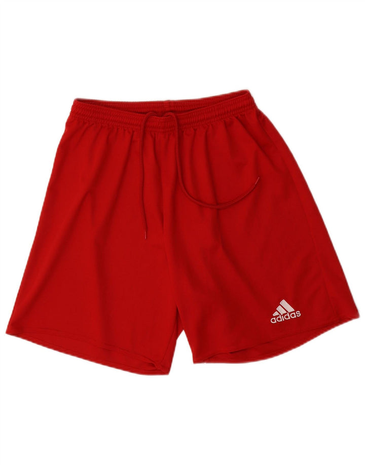 Pantaloncini sportivi Adidas Climalite da uomo in poliestere rosso medio