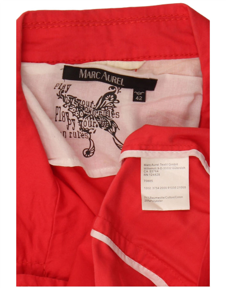 Giacca blazer a maniche corte a 1 bottone corto da donna Marc Aurel IT 42 rosso medio