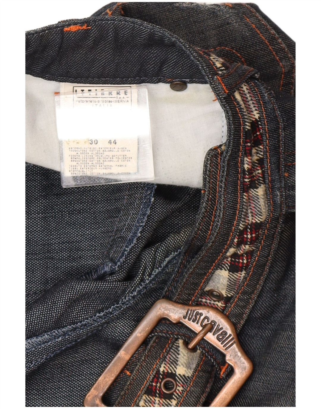 Jeans dritti da donna Just Cavalli IT 44 Medio W32 L27 Blu navy Designer
