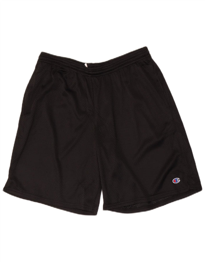 Pantaloncini sportivi da uomo CHAMPION grandi in poliestere nero