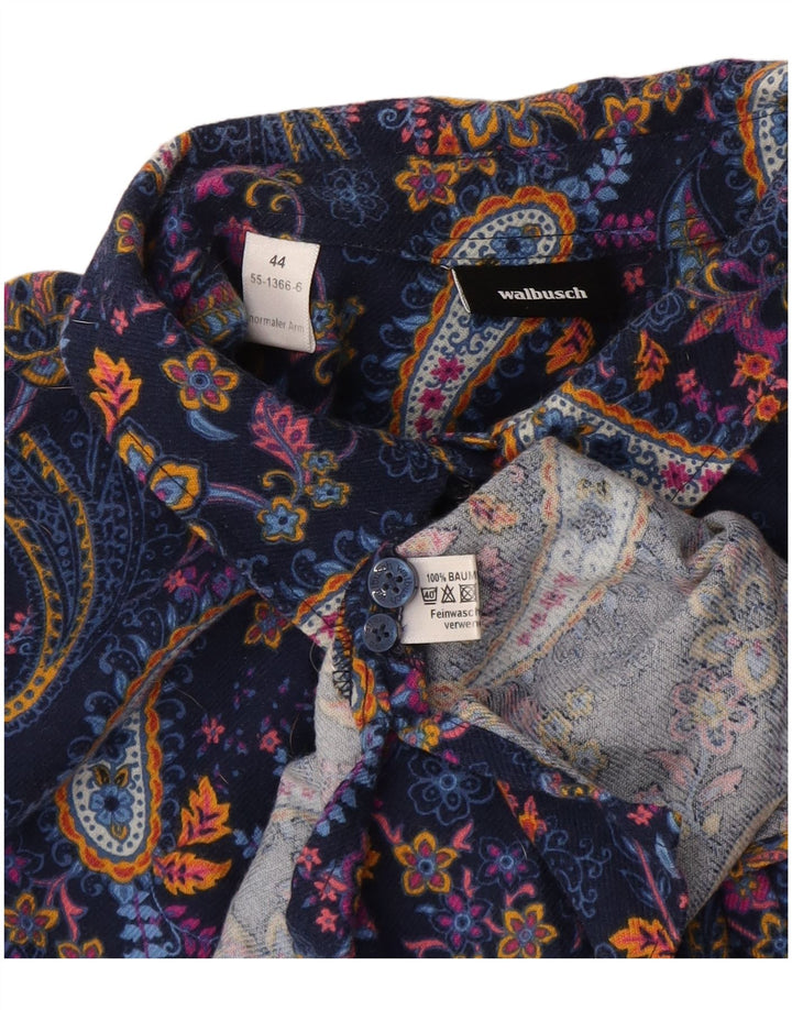 Walbusch Camicia oversize da donna Camicetta IT 44 Medio Blu navy Paisley