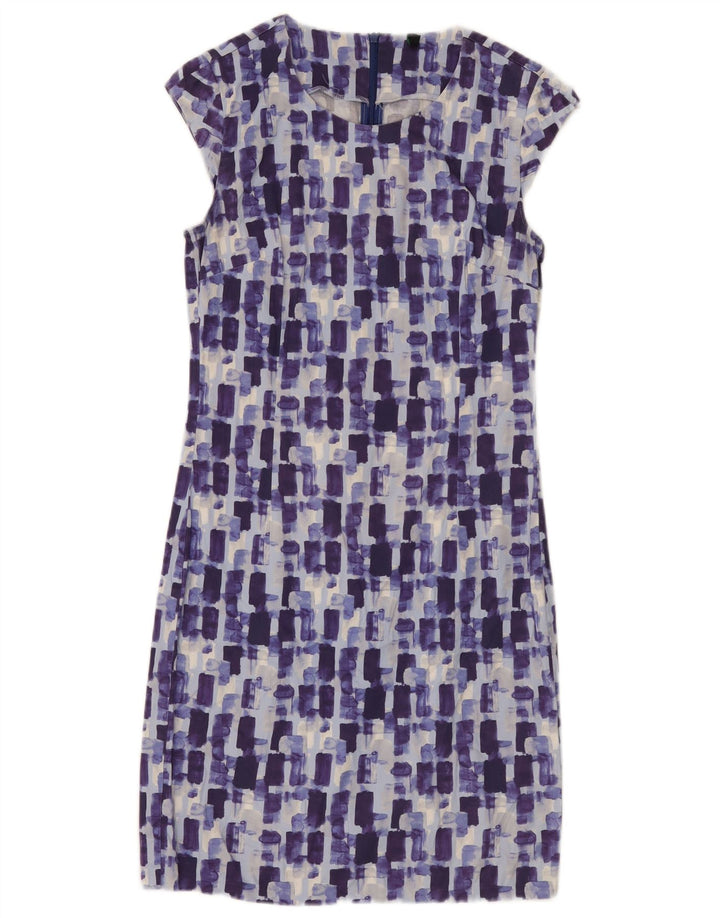 Abito tubino da donna Benetton UK 10 piccolo cotone a quadri blu