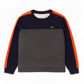 Felpa da uomo Lacoste maglione taglia 8 3XL cotone color block grigio